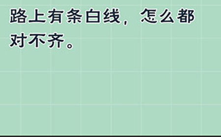 最囧游戏5最强大脑第13关攻略  路上有条白线怎么都对不齐